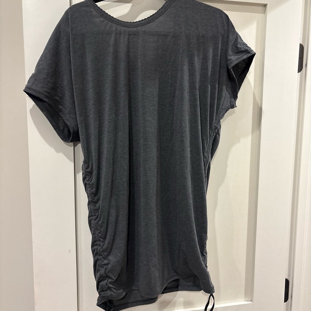 Lululemon Gray long Short Sleeve Ruched T-Shirt